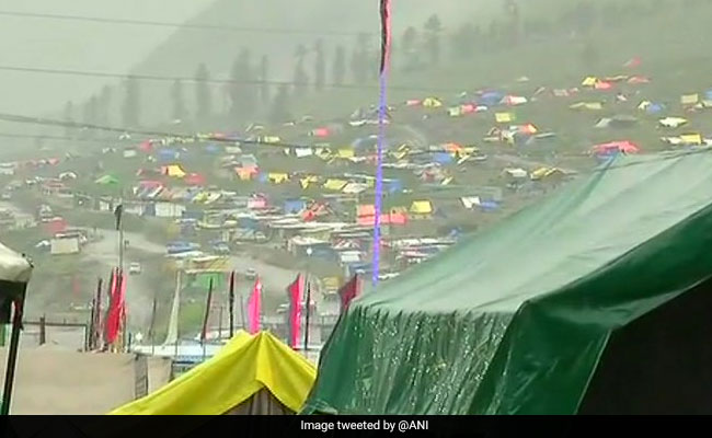 Amarnath Yatra Halted Due To Rain, Pilgrims Safe
