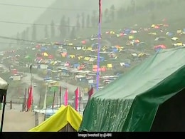 Amarnath Yatra Halted Due To Rain, Pilgrims Safe Amarnath Yatra Halted Due To Rain, Pilgrims Safe