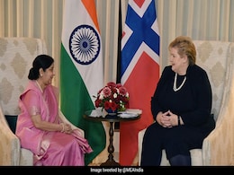Sushma Swaraj Meets Norwegian Prime Minister Erna Solberg Sushma Swaraj Meets Norwegian Prime Minister Erna Solberg