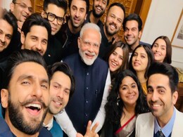 PM Modi's Bollywood Selfie With Ranveer Singh, Ranbir Kapoor, Alia Bhatt And Other Stars PM Modi's Bollywood Selfie With Ranveer Singh, Ranbir Kapoor, Alia Bhatt And Other Stars
