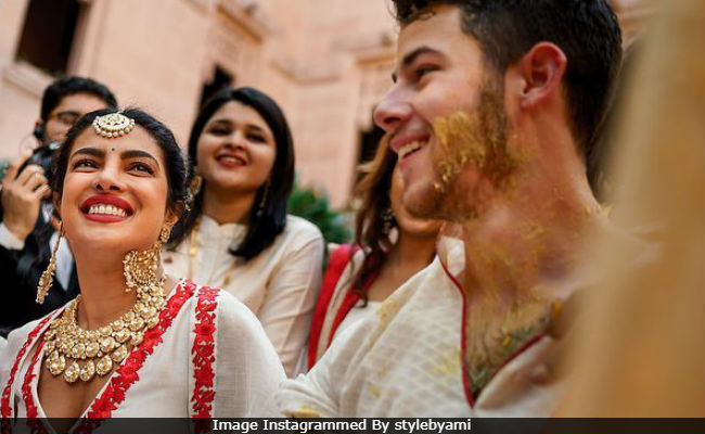 Stop. Look At These Pics From Priyanka Chopra And Nick Jonas' <i>Haldi</i> Ceremony