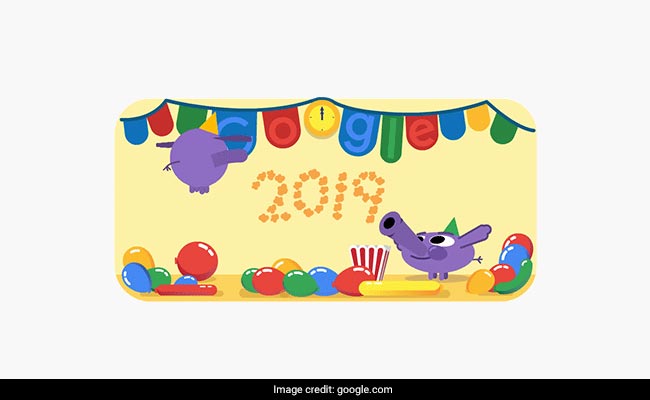 Google Doodle on Happy New Year 2019: डूडल में हाथियों ने मनाया जश्न, ऐसे किया 2019 का Welcome Google Doodle on Happy New Year 2019: डूडल में हाथियों ने मनाया जश्न, ऐसे किया 2019 का Welcome