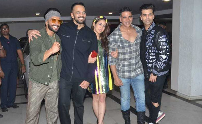As <I>Simmba</I> Scores Big At The Box Office, Ranveer Singh, Rohit Shetty, Sara Ali Khan Celebrate Success With Deepika Padukone, Kajol, Ajay Devgn, Akshay Kumar And Others