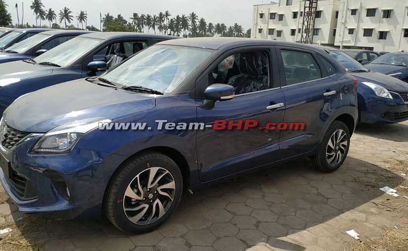 Maruti Suzuki Baleno Facelift Spotted At Dealer Stockyard