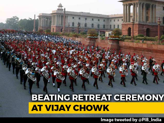 Beating Retreat Ceremony Marking End Of Republic Day Celebrations