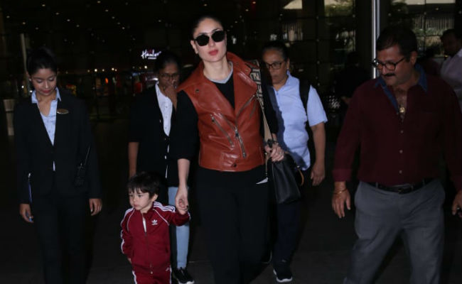 Kareena Kapoor And Taimur Touch Down In Mumbai After Vacation. See Pics
