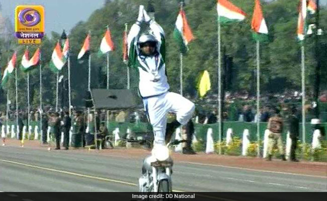 Motorcycle Stunts, Flypast At 70th Republic Day Parade. See Pics