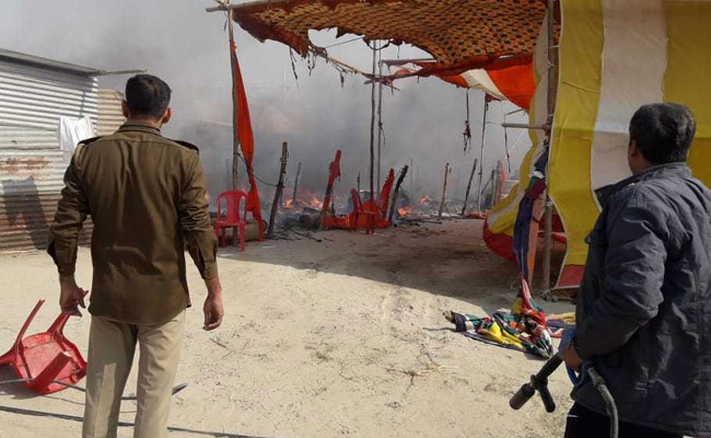 Fire Breaks Out In Camp Day Before Kumbh Mela In UP, No Injuries Reported