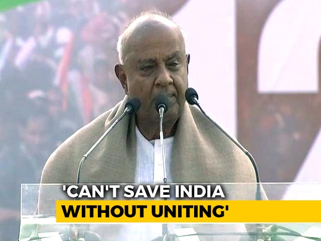 On "Herculean Seat Sharing Task", HD Deve Gowda's Advice To Opposition