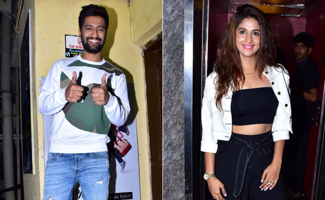 <I>Uri</I> Screening: Vicky Kaushal Watches Film With Rumoured Girlfriend Harleen Sethi And Others
