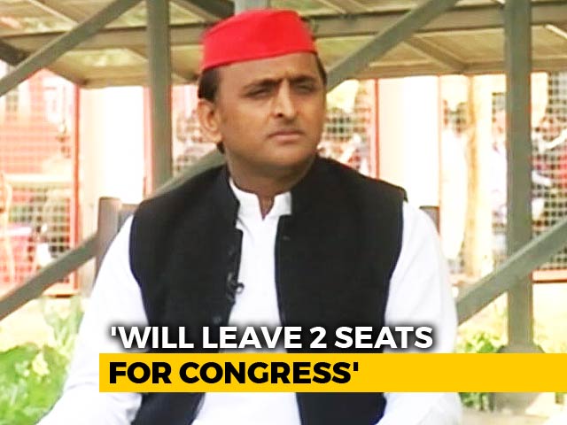"Can Give Congress 2 Seats In UP They Have Always Held": Akhilesh Yadav