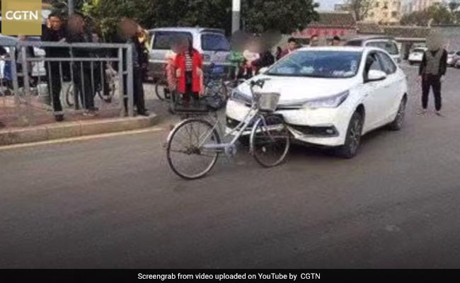 Car Damaged By Bicycle After Collision. Viral Pic Has Internet Baffled