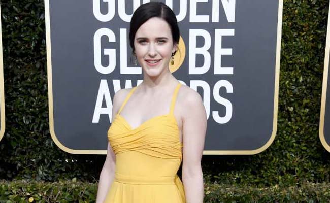 <i>Mrs Maisel</i>'s Rachel Brosnahan Shone In A Yellow Gown At The Golden Globes. Get Her Look