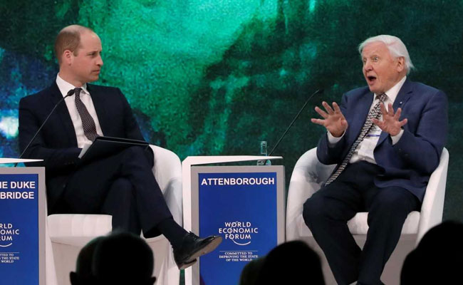 Prince William Turns Interviewer In Davos With TV Naturalist Attenborough