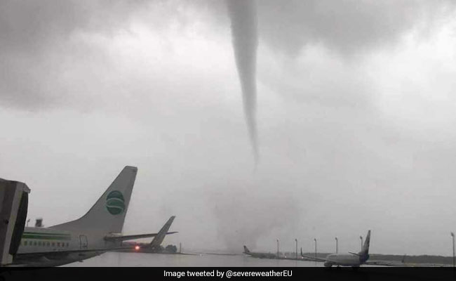 Video: Buses Flipped, Planes Damaged As Tornado Hits Turkey's Antalya Airport