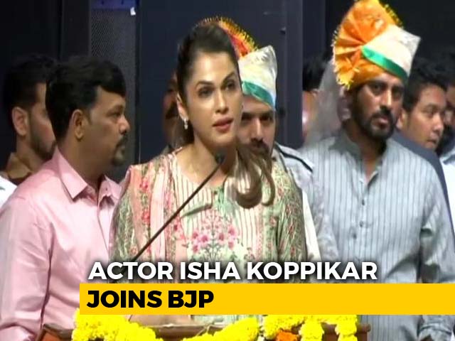 Actor Isha Koppikar Joins BJP As Head Of Women Transport Wing