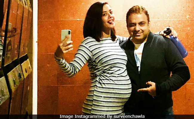 Pregnant Surveen Chawla Poses With 'The Bumpie' In New Pic
