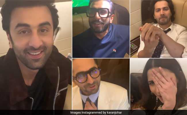 When Travelling With Ranveer Singh, Alia Bhatt, Ranbir Kapoor, Varun Dhawan, Karan Johar, Your Flight Is This Awesome