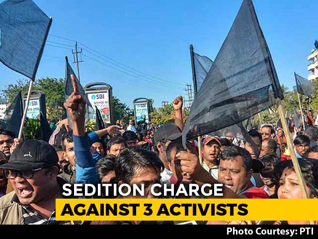 As Protests Grow, Assam Cops File Sedition Case Against Three Activists