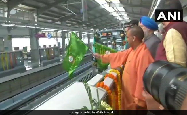 Yogi Adityanath Inaugurates 29.7 Kilometre Noida-Greater Noida Metro Line
