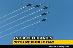 Helicopters, Jets Flypast At Rajpath On 70th Republic Day Helicopters, Jets Flypast At Rajpath On 70th Republic Day