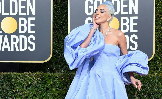Lady Gaga's Pale Blue Storm Won At Golden Globes, But Men Brought Their Own Plumage