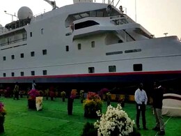In A First, 7-Star Cruise Ship Docks At Vizag; Araku Coffee For Tourists In A First, 7-Star Cruise Ship Docks At Vizag; Araku Coffee For Tourists