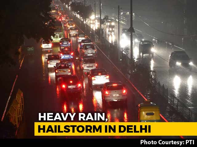 Jams In Delhi After Heavy Rain, Hailstorm During Rush Hour