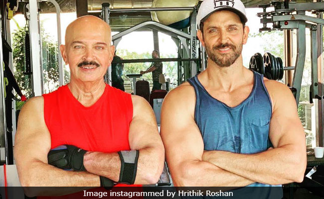 Hrithik Shares Pic Of Rakesh Roshan, Diagnosed With Throat Cancer, From 'Gym On Surgery Day'