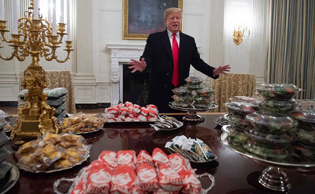 Trump Ordered 300 Hamburgers, French Fries For Football Team "Because..."