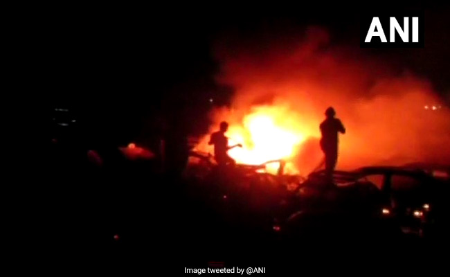 15 Cars Gutted As Fire Breaks Out In Parked Cab Near Mumbai