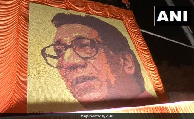33,000 Rudraksha Beads Used To Make Bal Thackeray's Portrait In Mumbai