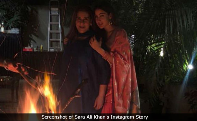 Inside Sara Ali Khan's Vibrant And Warm Lohri Celebrations With Amrita Singh