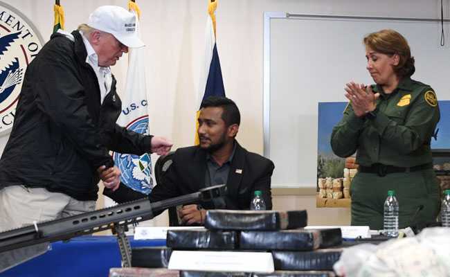 "With You": Trump To Killed Indian-Origin Cop's Brother Seated Beside Him