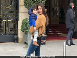 Kareena Kapoor And Taimur Send Love From Paris. See Pic Kareena Kapoor And Taimur Send Love From Paris. See Pic