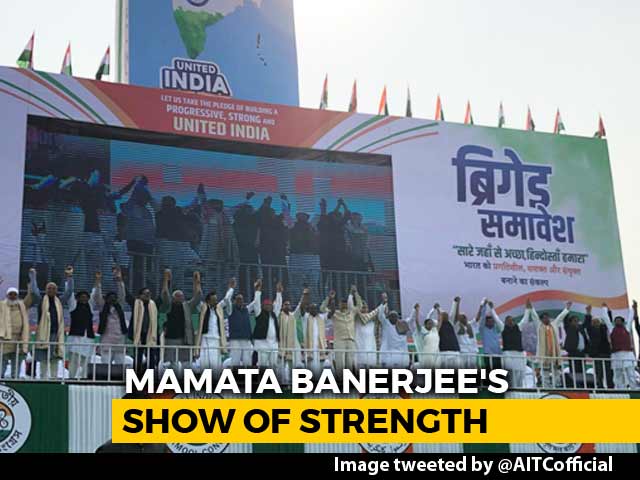 Mamata Banerjee's Mega Rally A Hit As Anti-BJP Parties Unite In Kolkata