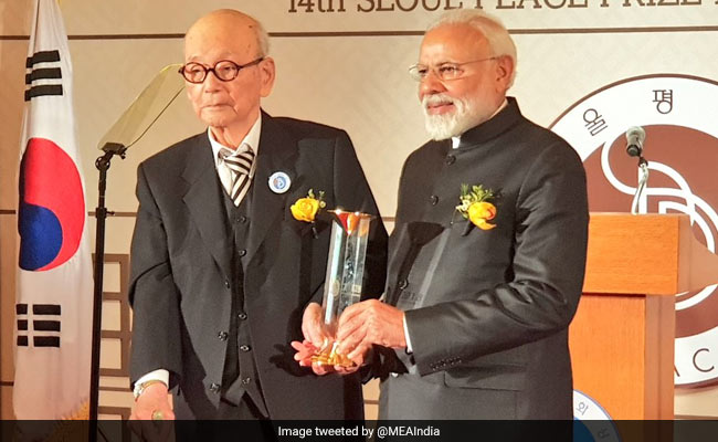 PM Modi, On Visit To South Korea, Awarded Seoul Peace Prize