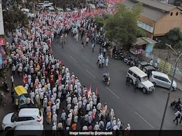 To Protest "Betrayal", 50,000 Maharashtra Farmers March To Mumbai Again To Protest "Betrayal", 50,000 Maharashtra Farmers March To Mumbai Again