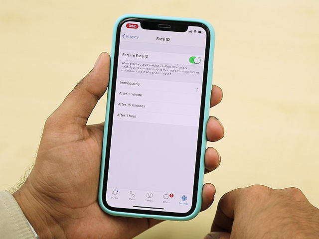 WhatsApp Lock With Face ID and Touch ID