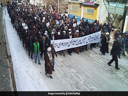 Kargil Residents Brave Bone-Chilling Cold To Protest Centre's Ladakh Division Move Kargil Residents Brave Bone-Chilling Cold To Protest Centre's Ladakh Division Move