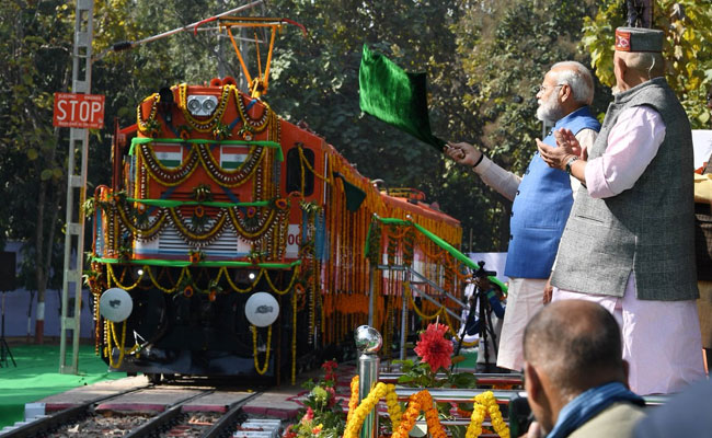 PM Flags Off The World's First Diesel To Electric Locomotive In Varanasi