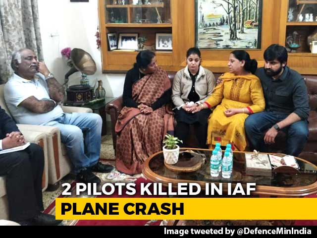 Defence Minister Meets Families Of Pilots Killed In Air Force Plane Crash