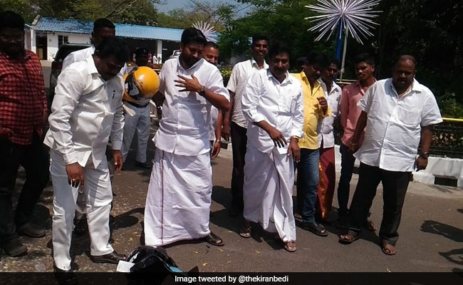 To Protest Mandatory Helmets, AIADMK Lawmakers Are Smashing Them
