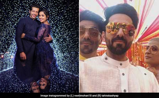 Neeti Mohan And Nihaar Pandya's <i>Mehendi</i>: Ayushmann Khurrana Attends With Wife Tahira Kashyap And Brother Aparshakti