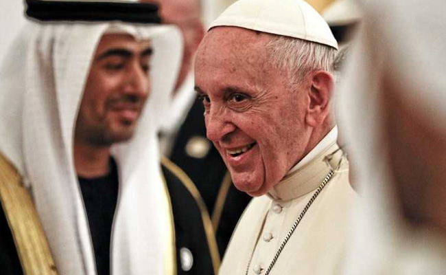 Pope Francis Reaches UAE, First Visit By A Pontiff To Arabian Peninsula