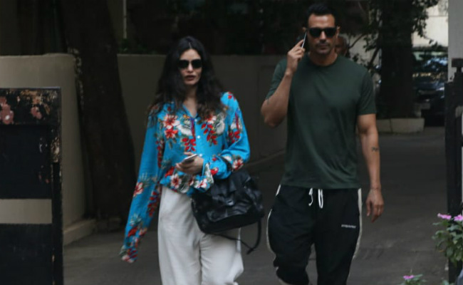 Arjun Rampal And Rumoured Girlfriend Gabriella Demetriades Out And About In Mumbai