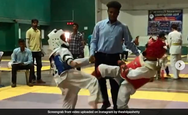 शिल्पा शेट्टी के बेटे ने दिखाए जबरदस्त ताइक्वांडो मूव्स, विरोधी को चित कर जीत लिया गोल्ड, देखें Video