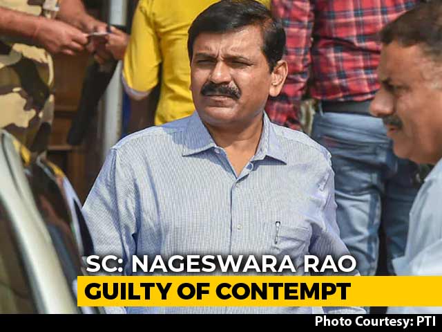 CBI's Nageswara Rao Guilty Of Contempt; Top Court's Unusual 'Punishment'