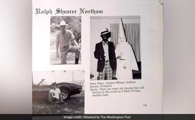 A US Governor's School Yearbook Page Shows Men In Blackface, KKK Robe