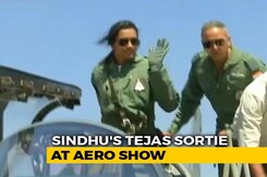 PV Sindhu Flies In Made-In-India Tejas Fighter Jet At Bengaluru Air Show PV Sindhu Flies In Made-In-India Tejas Fighter Jet At Bengaluru Air Show